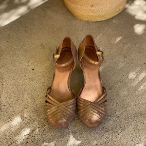 Golden Frye high heel clog Mary Jane’s